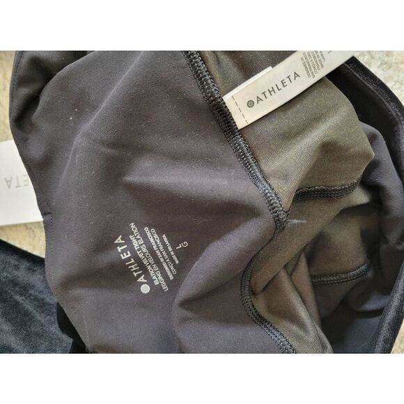 Athleta Elation Velvet Tight BLACK SIZE L $109 NWT - Picture 9 of 9